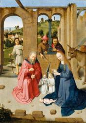 The Nativity, c.1482 (oil on wood) | Obraz na stenu