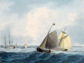 Shipping off Cromer, Norfolk (w/c on paper) | Obraz na stenu