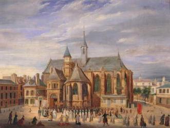 Pilgrimage to Notre-Dame de Boulogne, 1840 (oil on canvas) | Obraz na stenu