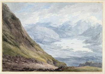 View from Skiddaw over Derwentwater (w/c over pencil on paper) | Obraz na stenu