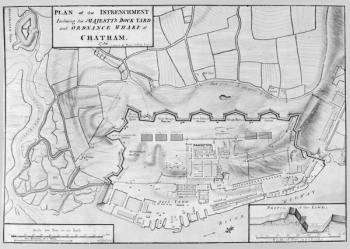 Plan of the Entrenchment of His Majesty's Dock Yard and Ordnance Wharf at Chatham, 1756 | Obraz na stenu