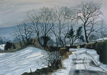 Road to Deepdale, 1998 (gouache) | Obraz na stenu