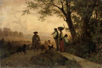 Returning Shepherd (oil on canvas) | Obraz na stenu