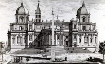 Basilica of Santa Maria Maggiore, 1702 (engraving) | Obraz na stenu