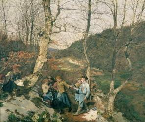 Early Spring in the Vienna Woods (The Violet Pickers) | Obraz na stenu