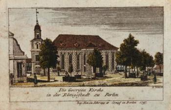 The Church of St. George in Konigsstadt, Berlin, 1797 (etching) | Obraz na stenu