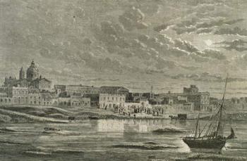 Buenos Aires in the 1860s (engraving) | Obraz na stenu