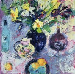 Still Life with Turquoise Bottle, 2002 (oil on canvas) | Obraz na stenu
