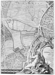 A Map of St George's Fields and Newington Butts, London, 1746 (engraving) | Obraz na stenu