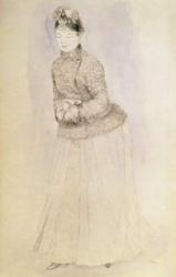 Woman with a Muff, 1883-84 (pen & ink on paper) | Obraz na stenu