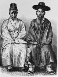 Koreans, from 'The History of Mankind', Vol.III, by Prof. Friedrich Ratzel, 1898 (engraving) | Obraz na stenu