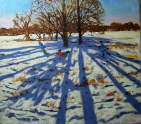 Midwinter, Calke Abbey, Derbyshire (oil on canvas) | Obraz na stenu