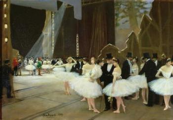 In the Wings at the Opera House, 1889 (oil on canvas) | Obraz na stenu