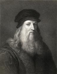 Leonardo da Vinci (1452-1519) engraving) | Obraz na stenu