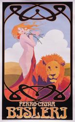 Copy of a 1909 poster advertising Bisleri (colour litho) | Obraz na stenu