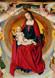 The Coronation of the Virgin, detail from the Bourbon Altarpiece, c.1498 (oil on panel) (detail of 57630) | Obraz na stenu