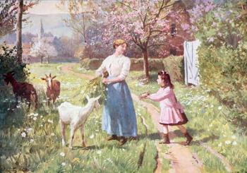 Easter Eggs in the Country, 1908 (colour litho) | Obraz na stenu