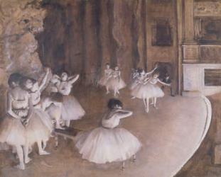 Ballet Rehearsal on the Stage, 1874 (oil on canvas) | Obraz na stenu