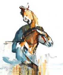 Paleolithic (Przewalski), 2013 (sennelier ink, watercolour and gouache) | Obraz na stenu