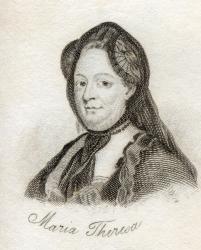 Maria Theresa, from 'Crabb's Historical Dictionary', published 1825 (litho) | Obraz na stenu