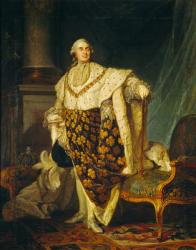 Louis XVI (1754-93) King of France in Coronation Robes, 1777 (oil on canvas) | Obraz na stenu