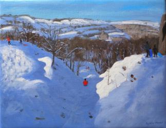 Gully, Black Rocks, Derbyshire, 2009 (oil on canvas) | Obraz na stenu