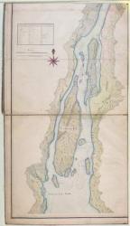 Grosse Isle and part of Lake Erie, 1796 (pen, ink & w/c on paper) | Obraz na stenu
