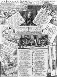 The Bubbler's Medley, or a Sketch of the Times: Being Europe's Memorial for the Year 1720, published by Carington Bowles, 1720 (etching) | Obraz na stenu