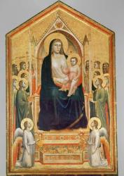 Madonna and Child Enthroned, 1380 (PRE-restoration) (tempera on panel) (see also 63334) | Obraz na stenu