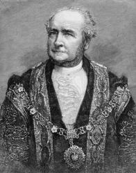 The Right Hon. Alderman G. S. Nottage, the new Lord Mayor of London, illustration from 'The Illustrated London News', 1884 (engraving) | Obraz na stenu
