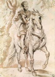 Study for an equestrian portrait of the Duke of Lerma (1553-1625) 1603 (pen & ink on paper) | Obraz na stenu