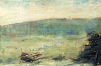 Landscape at Saint-Ouen, 1878-79 (Oil on wood) | Obraz na stenu