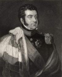 George Augustus Frederick Fitzclarence, 1st Earl of Munster, engraved by W.H. Cook, from 'National Portrait Gallery, volume IV', published c.1835 (litho) | Obraz na stenu