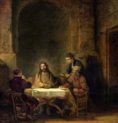 The Supper at Emmaus, 1648 (oil on panel) | Obraz na stenu
