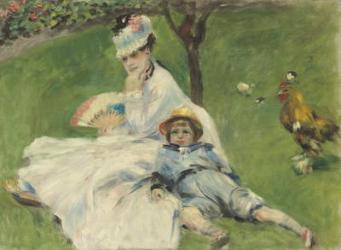 Madame Monet and Her Son, 1874 (oil on canvas) | Obraz na stenu