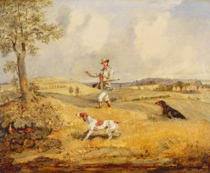 Partridge Shooting (oil on panel) | Obraz na stenu