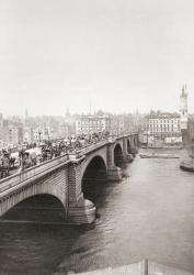 London Bridge, London, England in the late 19th century. From London, Historic and Social, published 1902. | Obraz na stenu