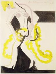Dancer with a Yellow Shawl (w/c on paper) | Obraz na stenu