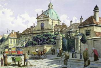 Below the Belvedere Palace in Vienna (w/c on paper) | Obraz na stenu