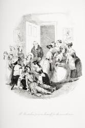 Mr. Mantalini poisons himself for the seventh time, illustration from `Nicholas Nickleby' by Charles Dickens (1812-70) published 1839 (litho) | Obraz na stenu