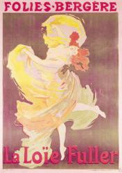 Poster advertising Loie Fuller (1862-1928) at the Folies Bergeres, 1897 (colour litho) | Obraz na stenu
