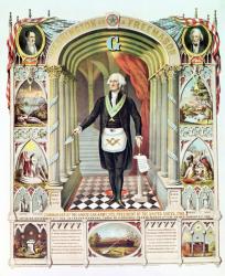 George Washington as a Freemason (litho) | Obraz na stenu