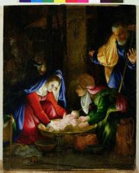 The Nativity, 1527 (oil on panel) | Obraz na stenu