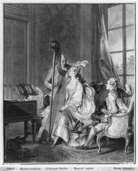 The perfect chord, engraved by Isidore Stanislas Helman (1749-1809) 1777 (engraving) (b/w photo) | Obraz na stenu