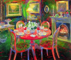 The Dining Room, c.2000 (oil on board) | Obraz na stenu
