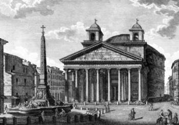 View of the Pantheon, Rome, c.1810 (engraving) | Obraz na stenu