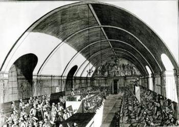 A Meeting of the Jacobin Club, 1791 (engraving) (b/w photo) | Obraz na stenu