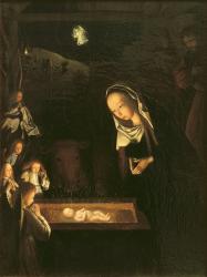 The Nativity at Night (oil on panel) | Obraz na stenu