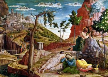 The Agony in the Garden, left hand predella panel from the Altarpiece of St. Zeno of Verona, 1456-60 (oil on panel) | Obraz na stenu