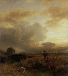 Clearing Thunderstorm in the Countryside, 1857 (oil on canvas) | Obraz na stenu